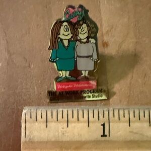 Weight Watchers Cathy Comic Pin with Green and Gray
